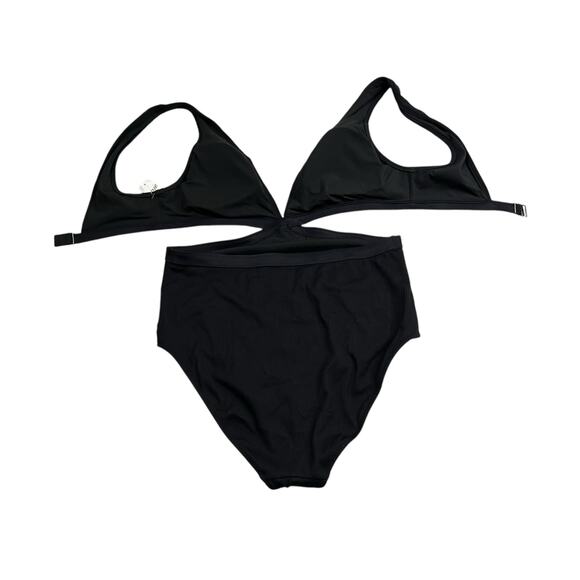 NWT Aerie Ribbed Mix Crossover Cut Out One Piece Swimsuit Sz Medium - Picture 5 of 10